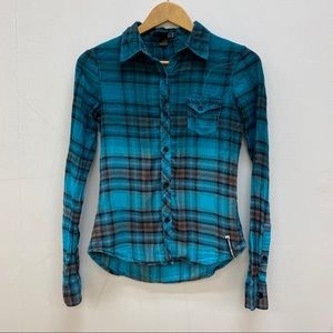 Ombre Plaid Fox Racing shirt